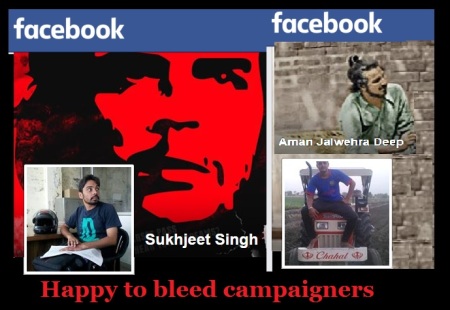 Happy to bleed campaigners - Sukhjeet Singh and Aman Jalwehra Singh